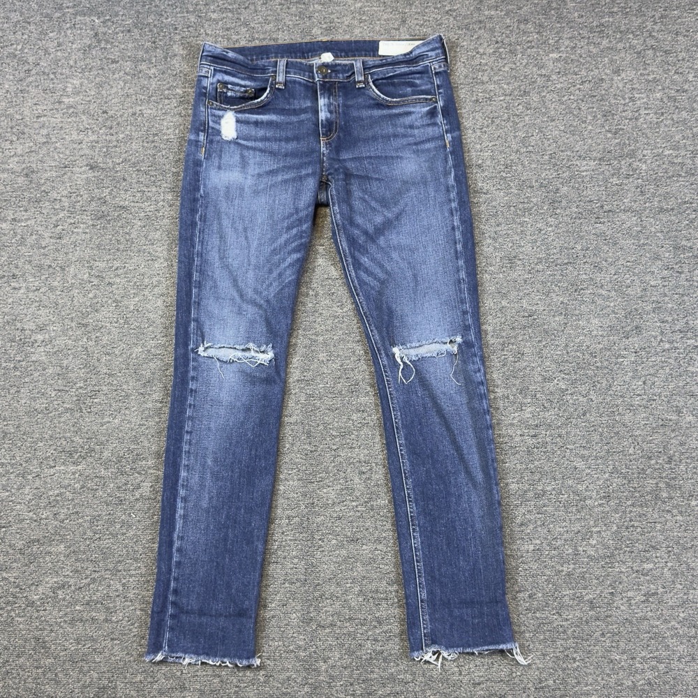 Rag & Bone Women's The Dre Jeans Low-Rise Slim Boyfriend Fit In Mabel Size 27